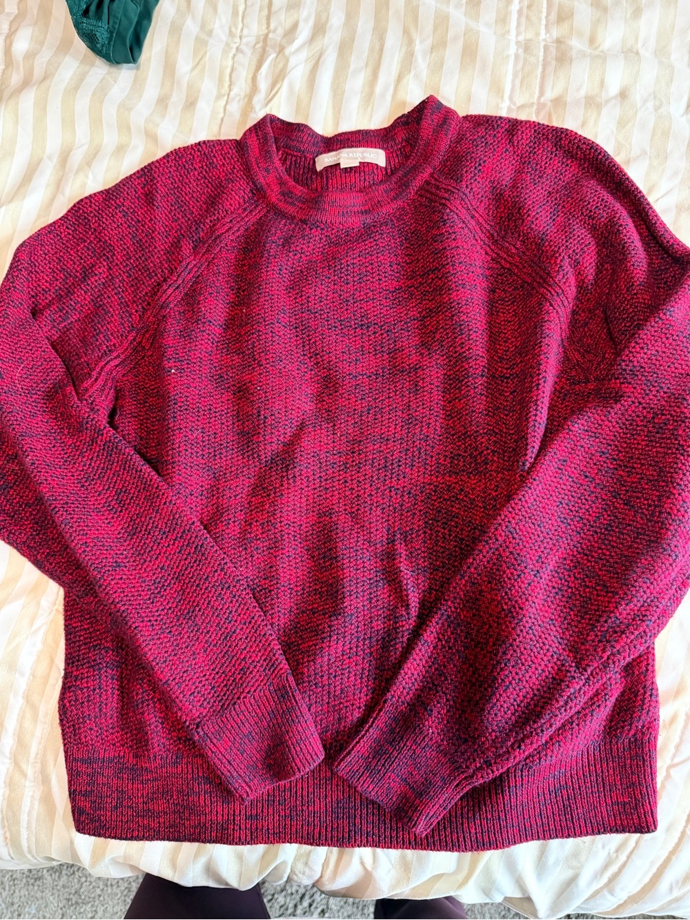 Banana Republic Marled Wine Crewneck Sweater